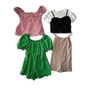 Girls Size 9-10 Clothing Lot SHEIN Tops Romper Jumpsuit 4 Pieces